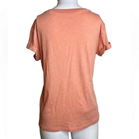 RVCA Short Sleeve Soft Graphic Tee Peachy Pink & White Size XS - Picture 2 of 4